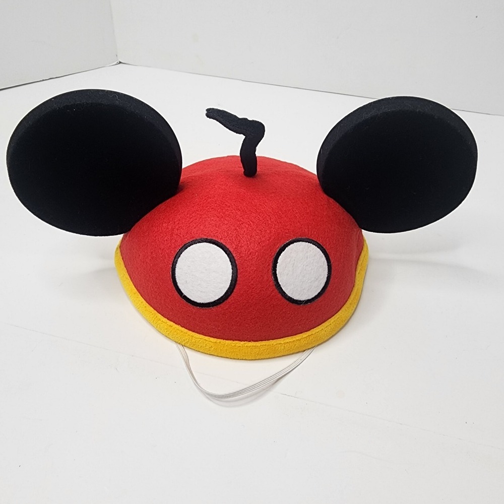 Disney Parks Mickey Mouse Red Pants Ears Hat with Tail Adult One Size